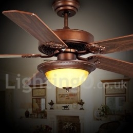 Ventilateur de plafond vintage style chalet rustique rétro de 48" à 52"