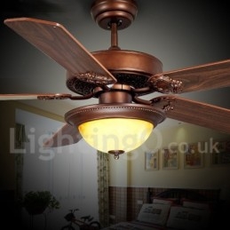 Ventilateur de plafond vintage style chalet rustique rétro de 48" à 52"