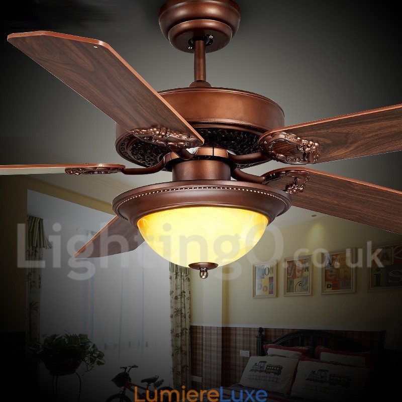 Ventilateur de plafond vintage style chalet rustique rétro de 48" à 52"