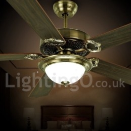 Ventilateur de plafond vintage style chalet rustique rétro de 48" à 52"