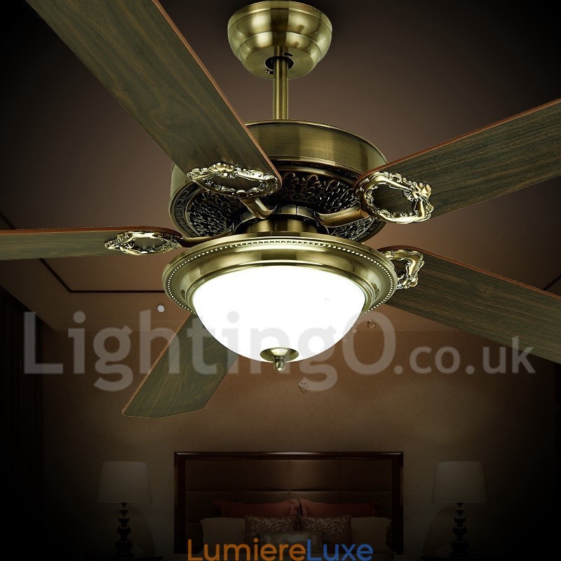 Ventilateur de plafond vintage style chalet rustique rétro de 48" à 52"