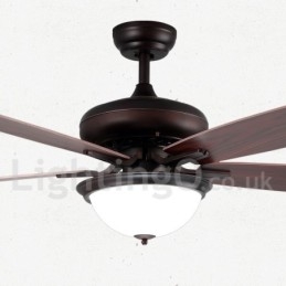 Ventilateur de plafond vintage de style rustique rétro de 52 pouces