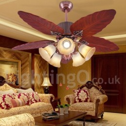 Ventilateur de plafond vintage de style rustique rétro de 48 pouces