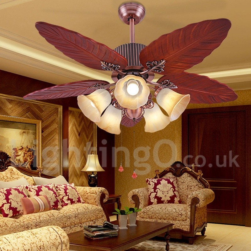 Ventilateur de plafond vintage de style rustique rétro de 48 pouces