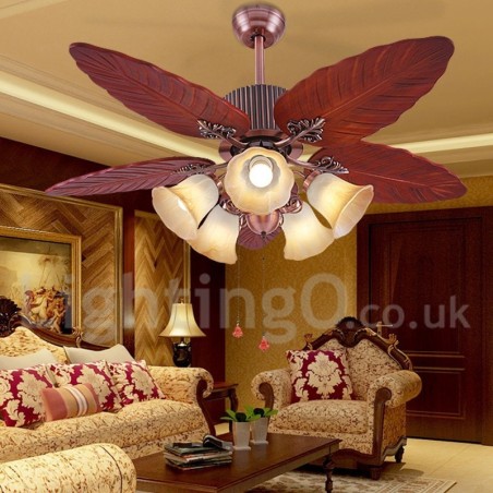 Ventilateur de plafond vintage de style rustique rétro de 48 pouces