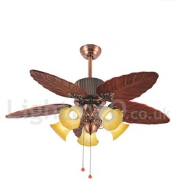 Ventilateur de plafond vintage de style rustique rétro de 48 pouces