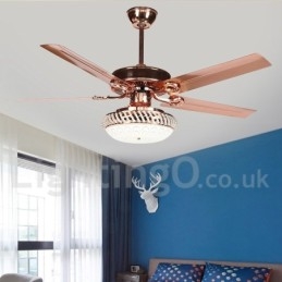 Ventilateur de plafond contemporain moderne de style européen de 52 pouces