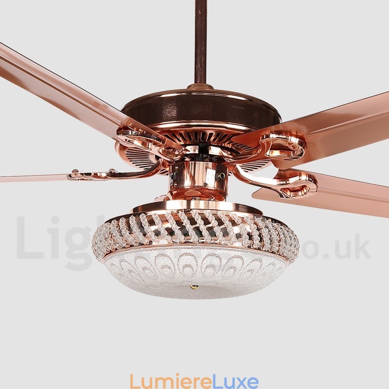 Ventilateur de plafond contemporain moderne de style européen de 52 pouces