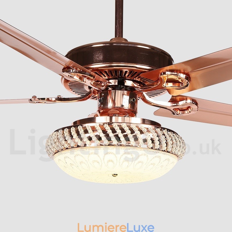 Ventilateur de plafond contemporain moderne de style européen de 52 pouces