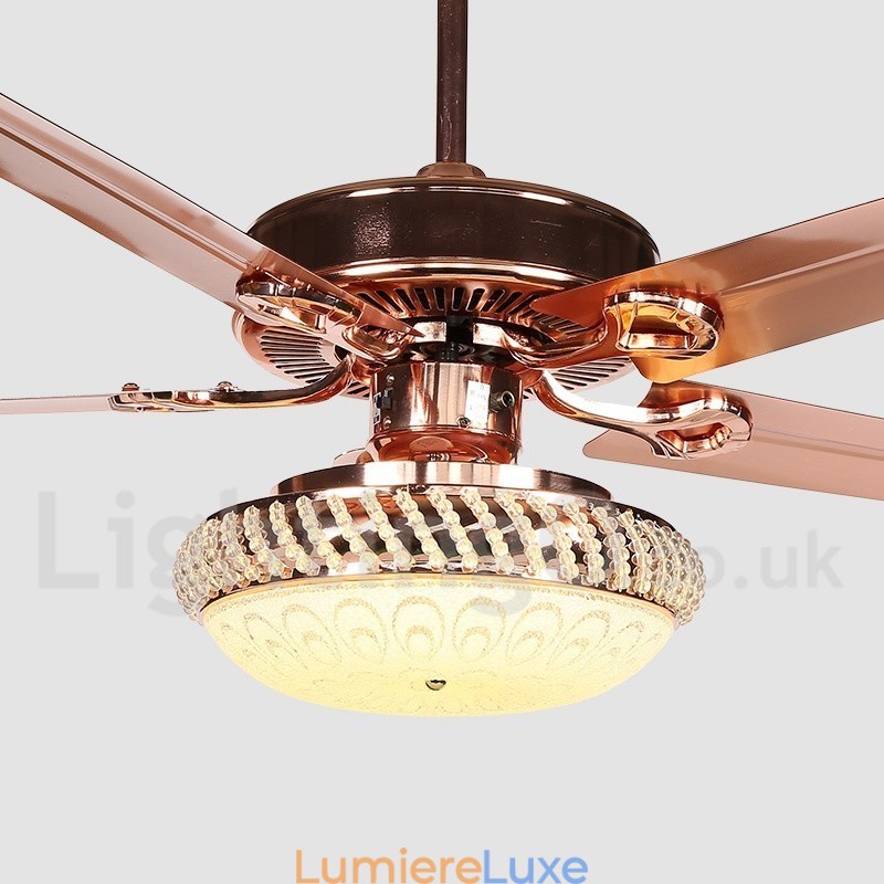 Ventilateur de plafond contemporain moderne de style européen de 52 pouces