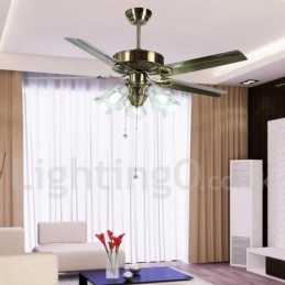 Ventilateur de plafond vintage de style européen de 52 pouces