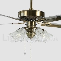Ventilateur de plafond vintage de style européen de 52 pouces