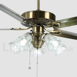 Ventilateur de plafond vintage de style européen de 52 pouces