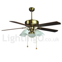 Ventilateur de plafond contemporain moderne de style européen de 52 pouces