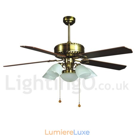 Ventilateur de plafond contemporain moderne de style européen de 52 pouces