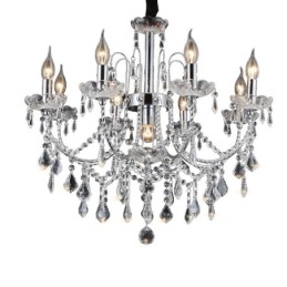 Lustre en cristal élégant à 9 lumières