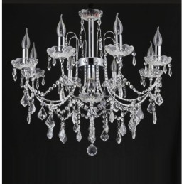 Lustre en cristal élégant à 9 lumières