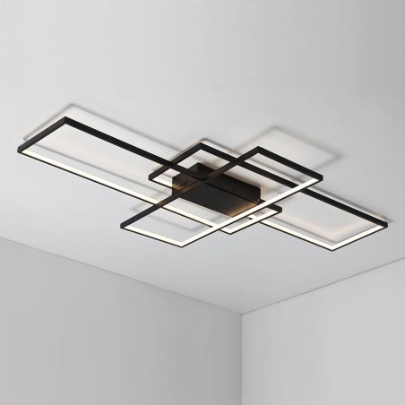 Plafonnier moderne et contemporain en aluminium avec variateur d'intensité pour salon, chambre à coucher, peut également être utilisé comme applique murale. Plafonnier moderne et contemporain en aluminium avec variateur d'intensité pour salon, chambre à coucher, peut également être utilisé comme applique murale.