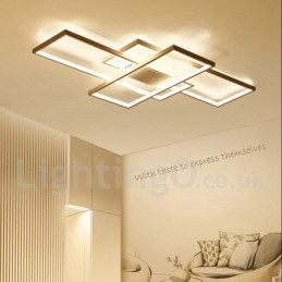Plafonnier moderne et contemporain en aluminium avec variateur d'intensité pour salon, chambre à coucher, peut également être utilisé comme applique murale.