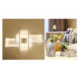 Plafonnier moderne et contemporain en aluminium avec variateur d'intensité pour salon, chambre à coucher, peut également être utilisé comme applique murale.
