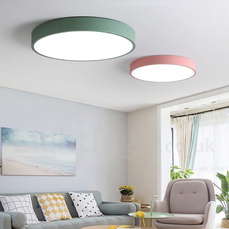 Plafonnier moderne et contemporain en acier multicolore