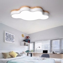 Plafonnier Macaron multicolore moderne contemporain en acier et bois