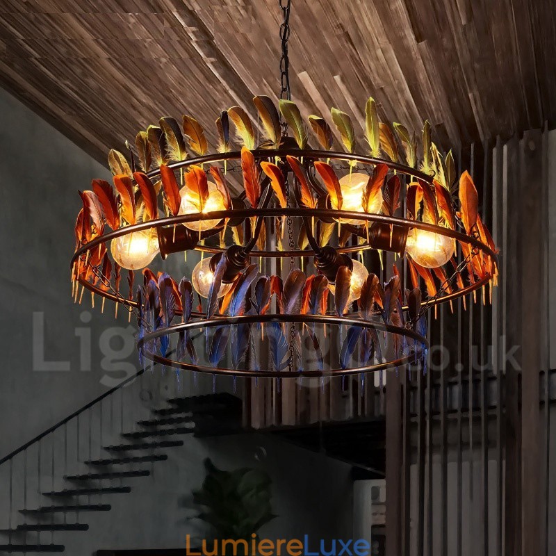 Lustre suspendu de magasin d'éclairage rétro