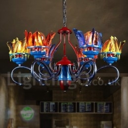 Lustre suspendu rétro en acier pour magasin d'éclairage