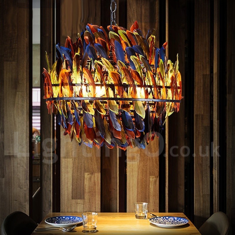 Lustre suspendu rétro en acier pour magasin d'éclairage