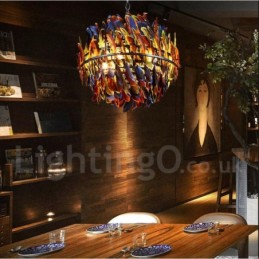 Lustre suspendu rétro en acier pour magasin d'éclairage
