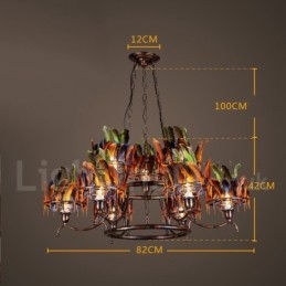 Lustre suspendu rétro en acier pour magasin d'éclairage