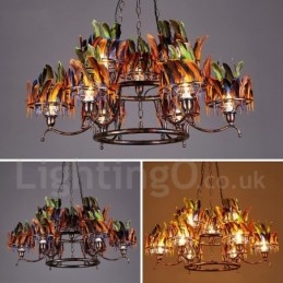 Lustre suspendu rétro en acier pour magasin d'éclairage