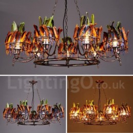 Lustre suspendu rétro en acier pour magasin d'éclairage