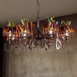 Lustre suspendu rétro en acier pour magasin d'éclairage