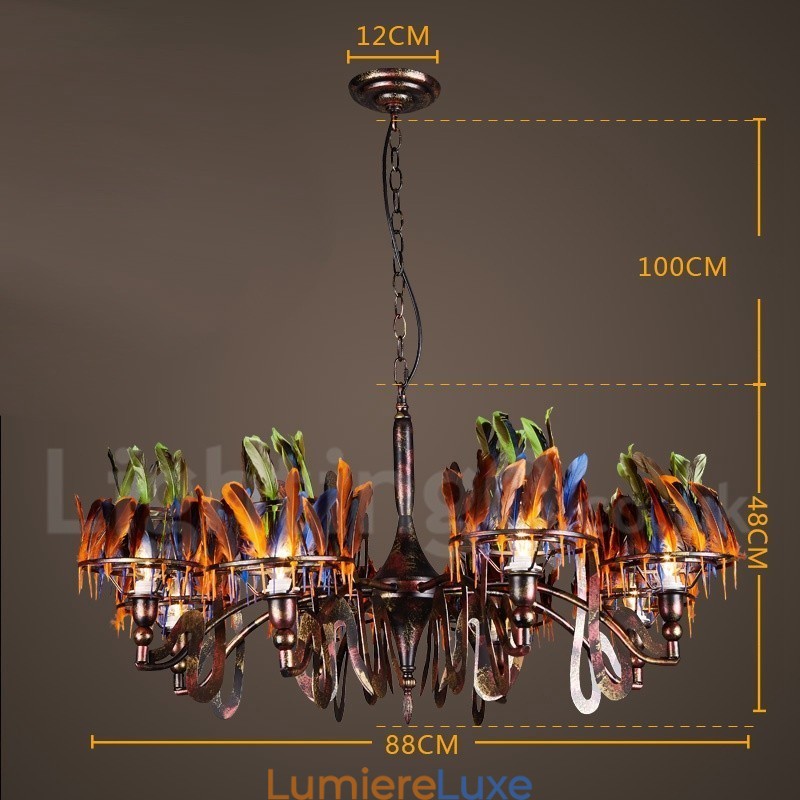 Lustre suspendu rétro en acier pour magasin d'éclairage