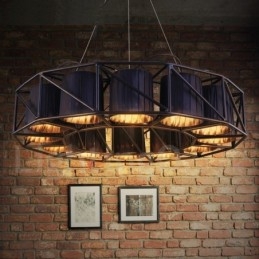 Lustre suspendu de magasin d'éclairage en acier de style industriel