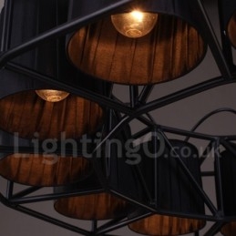 Lustre suspendu de magasin d'éclairage en acier de style industriel