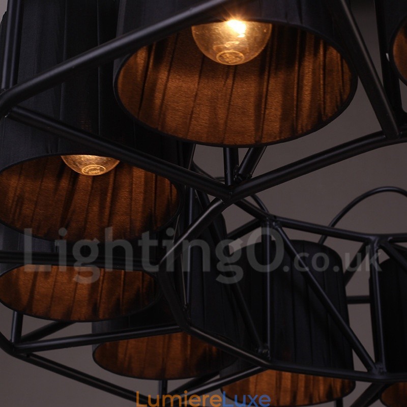 Lustre suspendu de magasin d'éclairage en acier de style industriel