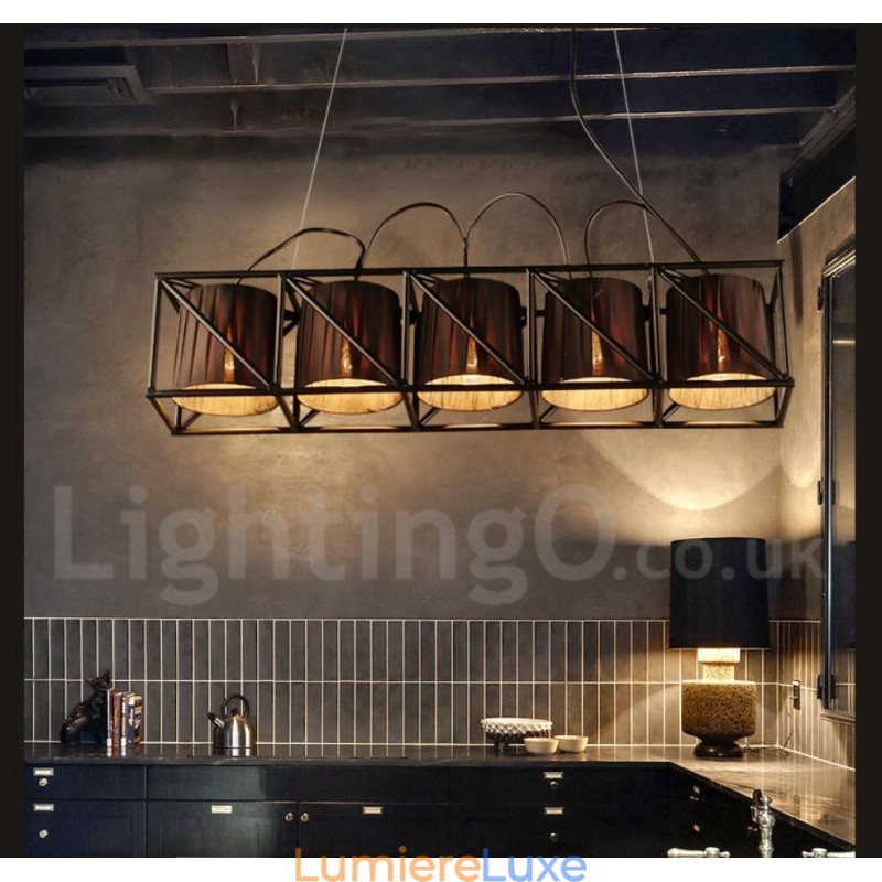 Lustre suspendu de magasin d'éclairage en acier de style industriel