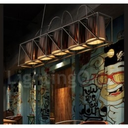 Lustre suspendu de magasin d'éclairage en acier de style industriel