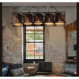 Lustre suspendu de magasin d'éclairage en acier de style industriel