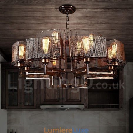 Lustre suspendu en acier de style industriel Lustre suspendu en acier de style industriel