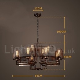 Lustre suspendu en acier de style industriel