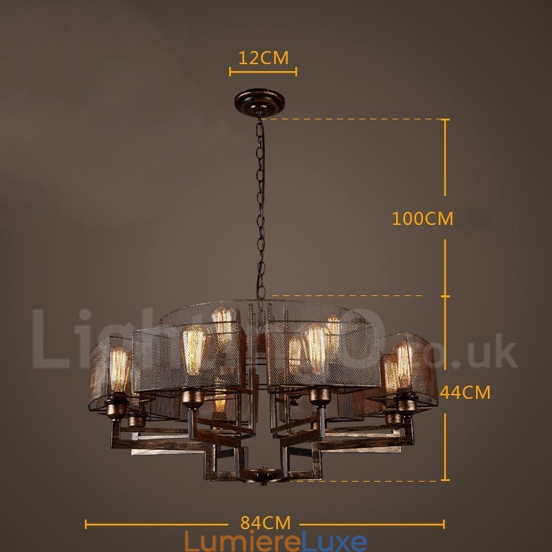 Lustre suspendu en acier de style industriel