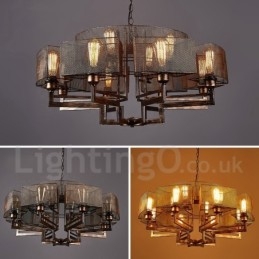 Lustre suspendu en acier de style industriel