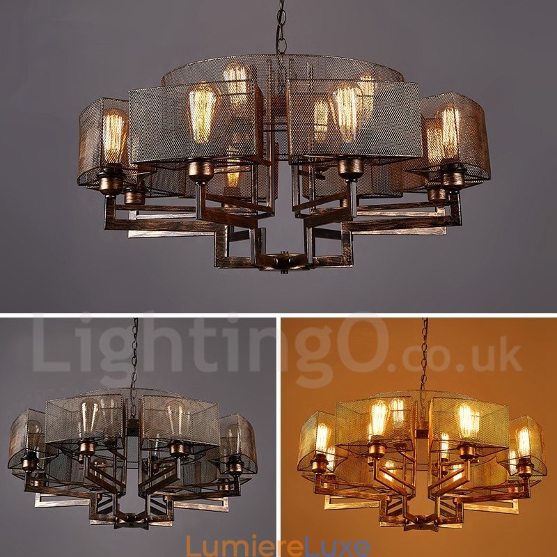 Lustre suspendu en acier de style industriel