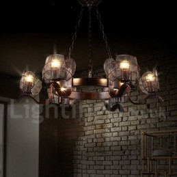 Lustre suspendu en acier de style industriel
