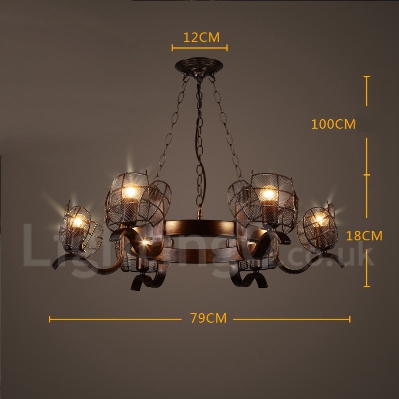 Lustre suspendu en acier de style industriel