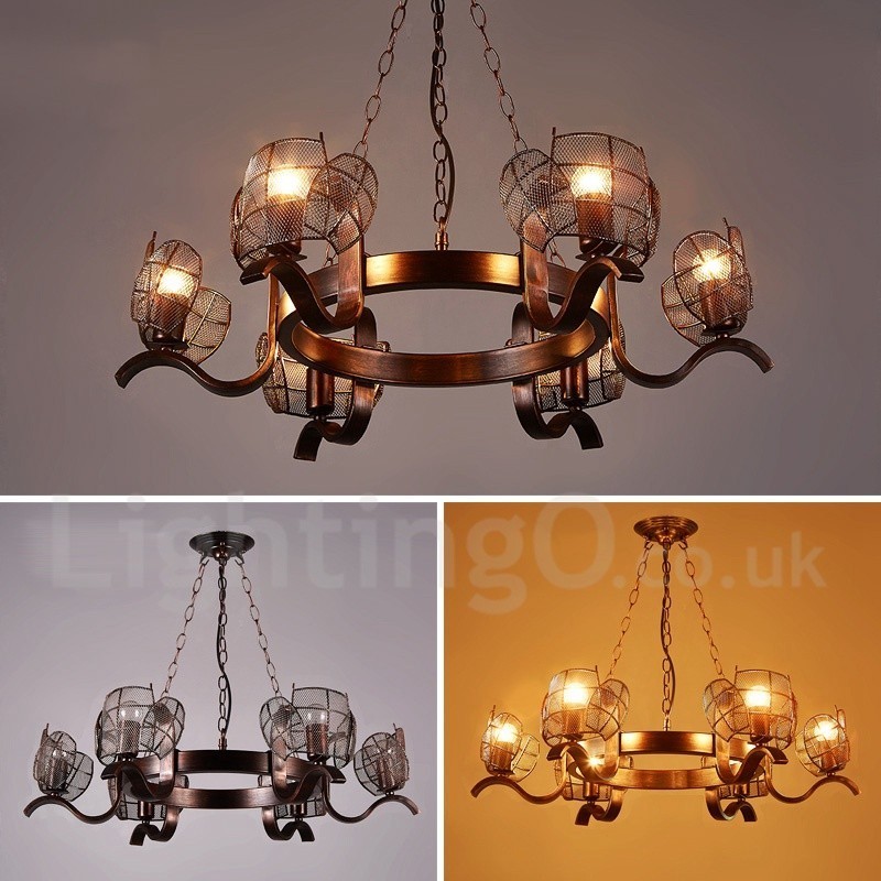 Lustre suspendu en acier de style industriel