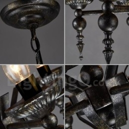 Lustre suspendu de magasin d'éclairage en acier de style industriel